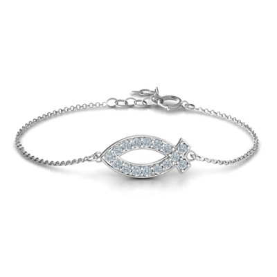 Personalised Classic Fish Bracelet - All Birthstone™