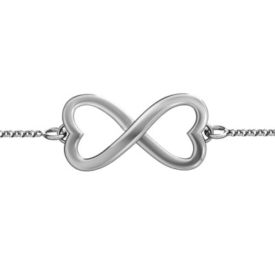 Personalised Double Heart Infinity Bracelet - All Birthstone™