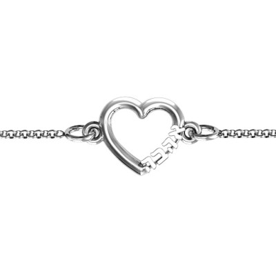 Personalised Heart 'Ahava' Bracelet - All Birthstone™
