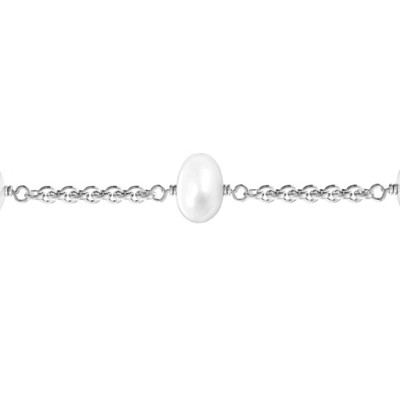 Personalised Linked Freshwater Pearl Bracelet - All Birthstone™