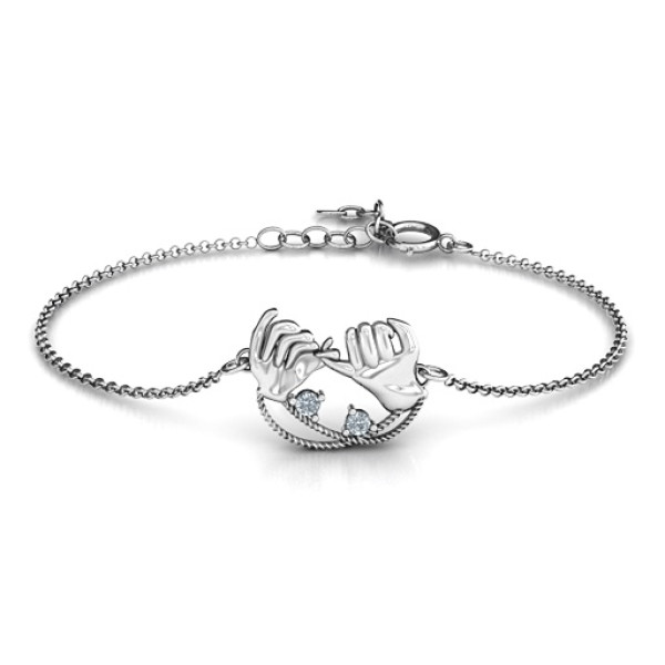 Personalised Pinky Swear Promise Bracelet - All Birthstone™