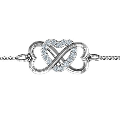Personalised Triple Heart Infinity Bracelet - All Birthstone™