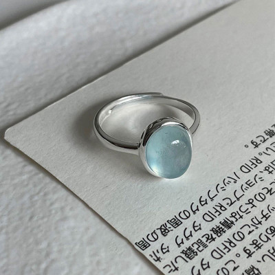 Sale On! Aquamarine Ring, Aquamarine Solitaire 2.25 Carats Sterling Silver, Genuine Real Natural, March Birthstone Jewelry