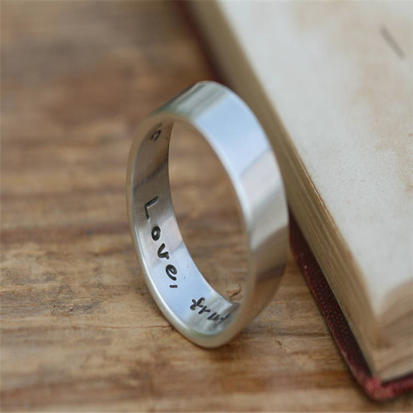 Pure And Simple Personalised Mens Ring - All Birthstone™