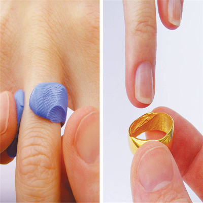 18ct Yellow Gold Bespoke Fingerprint Ring - All Birthstone™