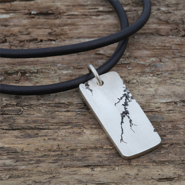 Mens Strike Silver Pendant - All Birthstone™