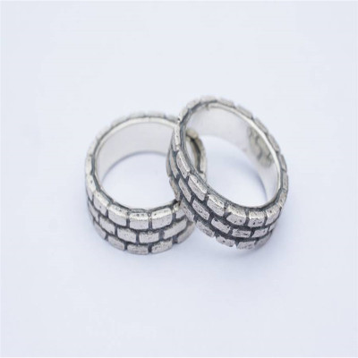 Brick Silver Ring - All Birthstone™