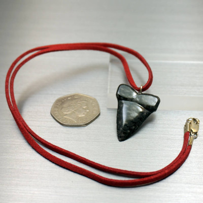 Carbon Fibre Sharks Tooth Pendant Necklace - All Birthstone™