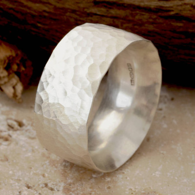 Chunky Hammered Ring - All Birthstone™