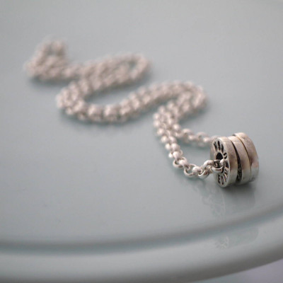 Chunky Silver Washer Necklace - All Birthstone™