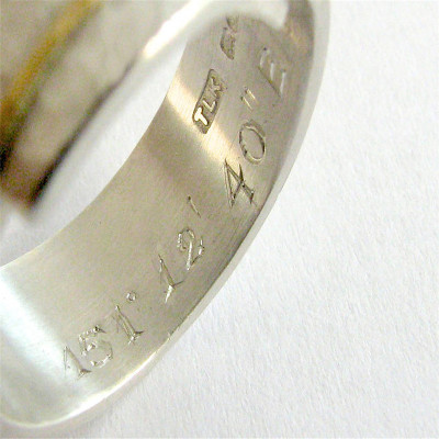 Chunky Sterling Silver Rounded Hammered Ring - All Birthstone™