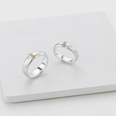 Cognac Diamond Linear Ring - All Birthstone™