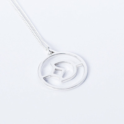 Personalised Crux Initial Necklace - All Birthstone™