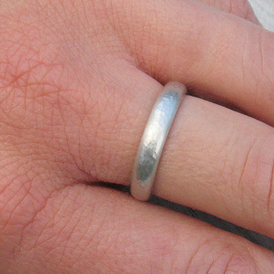 Handmade Sterling Silver Hammered Ring - All Birthstone™