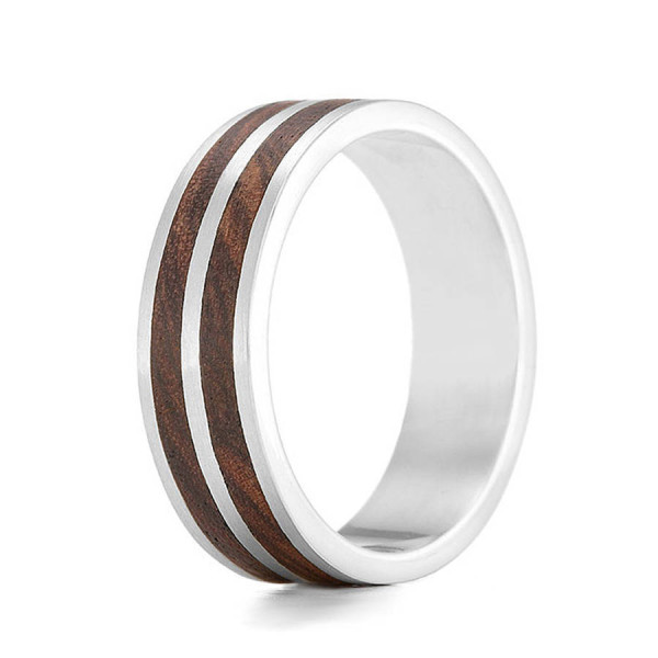 Wood Ring Dual - All Birthstone™