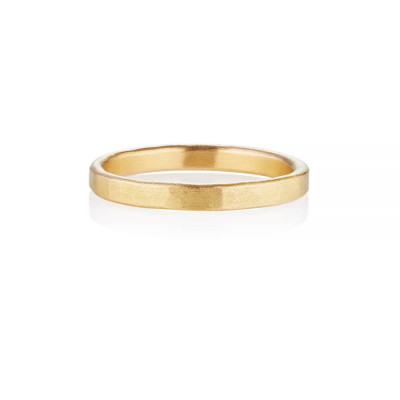 Arturo Hammered Wedding Ring For Men In Fairtrade Gold - All Birthstone™