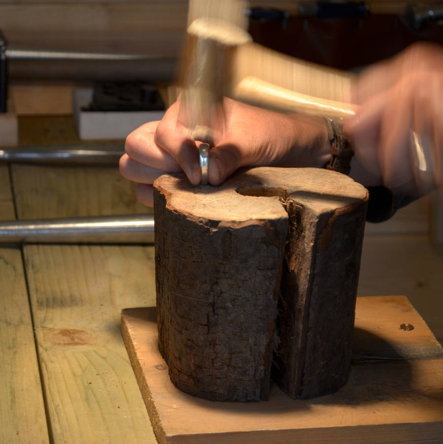 Handmade Blacksmiths Silver Hammered Block Necklace All Birthstone™