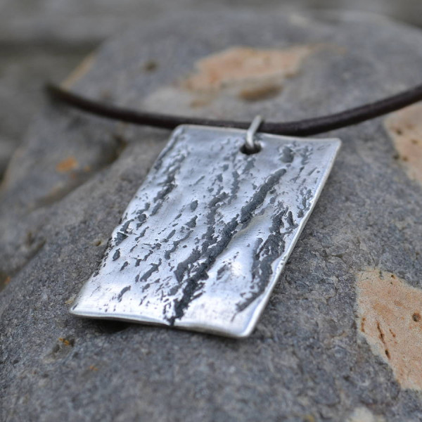Handmade Silver Dog Tag Necklace - All Birthstone™