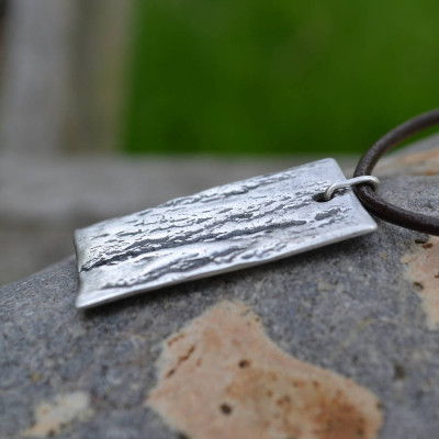 Handmade Silver Dog Tag Necklace - All Birthstone™
