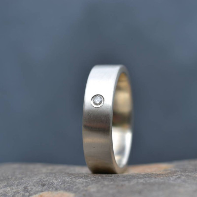 18ct Gold Handmade Mens Engagement Ring - All Birthstone™