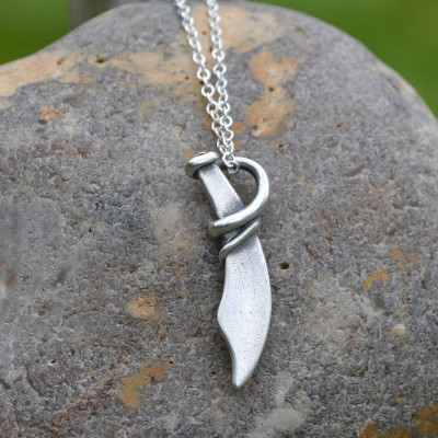 Handmade Silver Pirate Cutlass Necklace - All Birthstone™