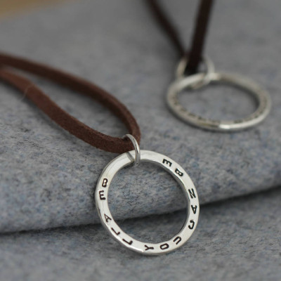 Personalised Circle On Suede - All Birthstone™