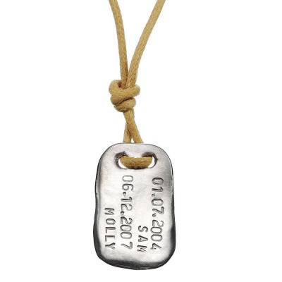 Mens Personalised Tablet Necklace - All Birthstone™