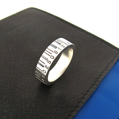 Medium Silver Barcode Ring - All Birthstone™