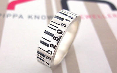 Your Story in Silver: The All Birthstone Barcode Ring Unveiled
