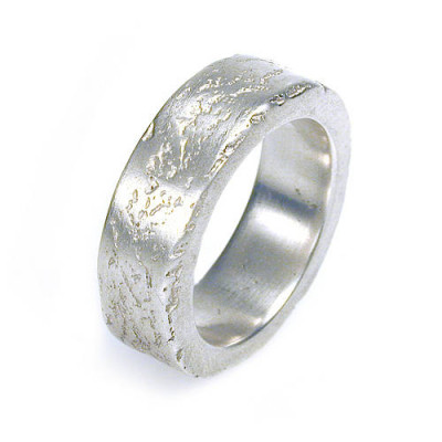 Medium Silver Concrete Ring - All Birthstone™