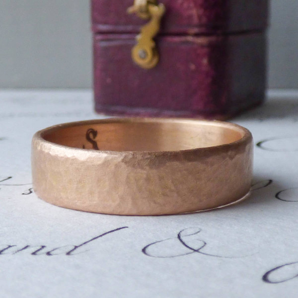 Mars Mens Fairtrade 18ct Rose Gold Wedding Ring - All Birthstone™
