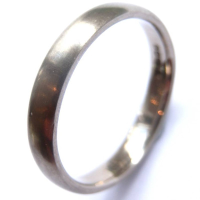 Mens 18ct White Gold Wedding Ring - All Birthstone™