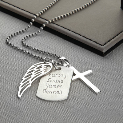 Personalised Sterling Silver Karma Dog Tag Necklace - All Birthstone™