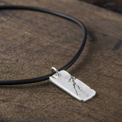 Mens Strike Silver Pendant - All Birthstone™