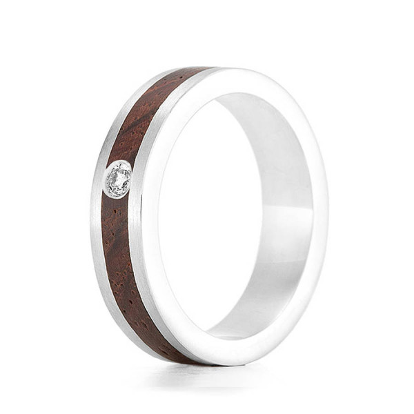 Wood Ring Native Diamond - All Birthstone™