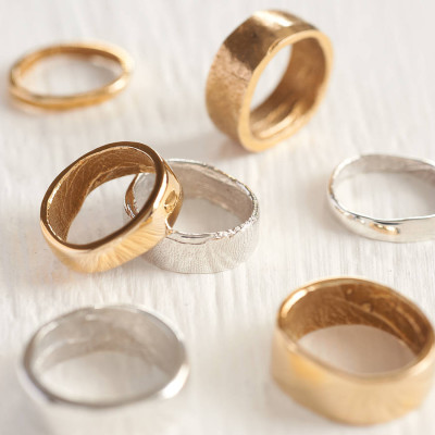 18ct White Gold Bespoke Fingerprint Ring - All Birthstone™