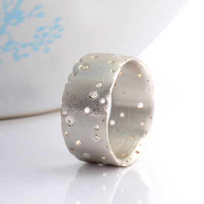 Patterned Silver Band - All Birthstone™