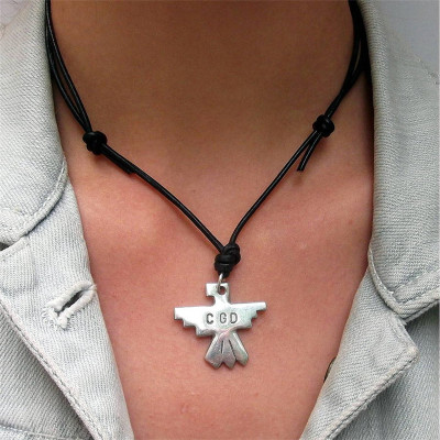 Personalised Silver Thunderbird Necklace - All Birthstone™