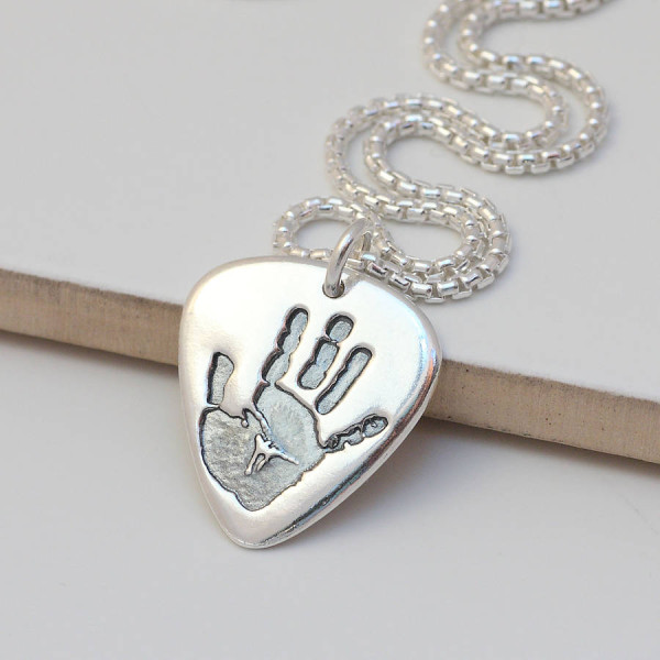 Mens Personalised Hand Or Footprint Necklace - All Birthstone™