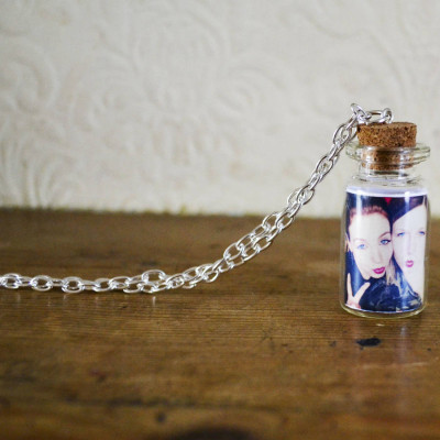 Photo Bottle Charm Necklace - All Birthstone™