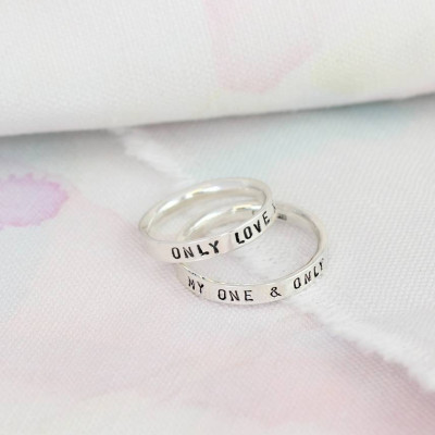 Personalised Script Ring For Couples - All Birthstone™