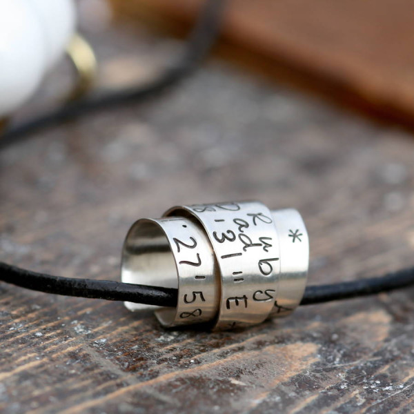 Personalised Secret Scroll Mens Chain - All Birthstone™