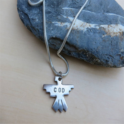 Personalised Silver Thunderbird Necklace - All Birthstone™