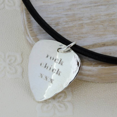 Personalised Silver And Copper Guitar Pick - All Birthstone™