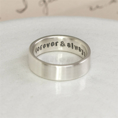 Personalised Silver Hidden Message Ring - All Birthstone™