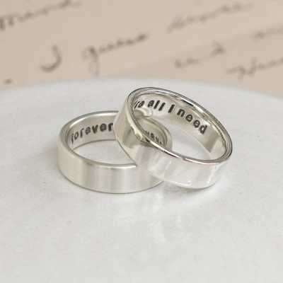 Personalised Silver Hidden Message Ring - All Birthstone™
