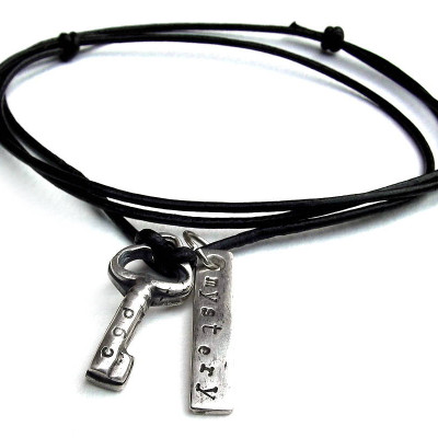 Personalised Silver Key Necklace - All Birthstone™