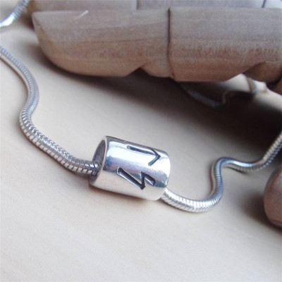 Personalised Silver Rune Thong Necklace - All Birthstone™