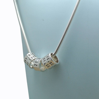 Personalised Womens Silver Storyteller Necklace - All Birthstone™