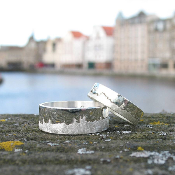 Personalised City Skyline Ring - All Birthstone™